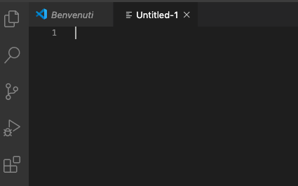 Nuovo file in VS Code, l'editor di codice per programmare